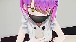 Towa's special service with footjob and blowjob