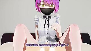 Towa's special service with footjob and blowjob