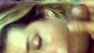 latina slut gives morning blowjob to black lover's cock