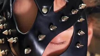 Leashed slut in high heels delivers a deep blowjob in stunning 4K mobile footage.