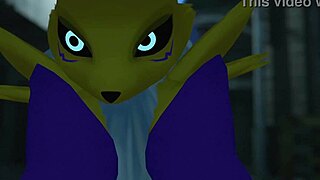 Damn! Renamon gets pounded hard in public!