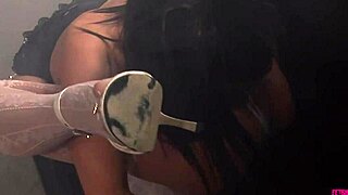 The sexy brunette vampire seduced me, the blonde lesbian, and we had fun with sex toys!