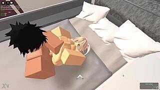 blonde fucks stranger in bed