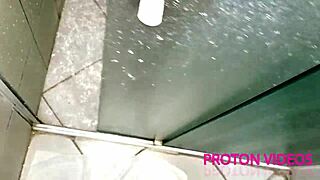 Behind the scenes shower moment with fitness milf Manuh Cortez.