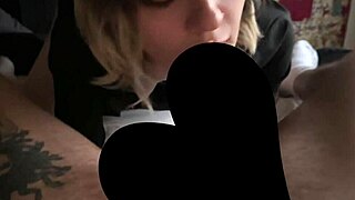 goth girl deep throats huge cock