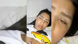 colombian brunette wife, tired of life, sucks the neighbor's cock in usa