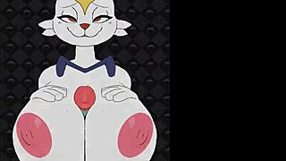 female cinderace - beatbanger titty fuck and cum on big tits