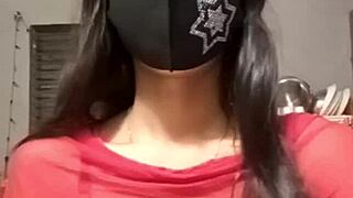 Indian girl in a live video performance.