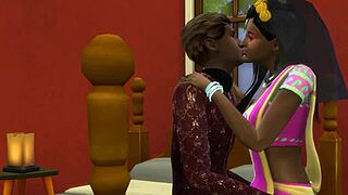 Indian virgin's first night pussy fucking!