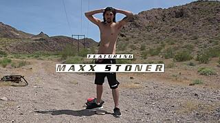 Maxx Stoner Plays In The Desert With Dildo