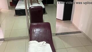 I came hard in the brunette's big pussy, my cock went soft after the cum