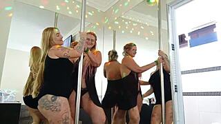 aunt and niece dancing and rubbing hot