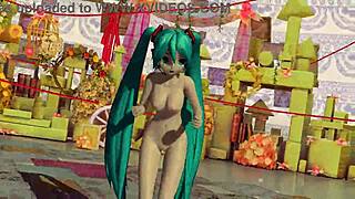 Hatsune Miku's Nude Body in Patchwork Staccato Mod