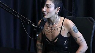 Teen 18+ Tattoo Babe Caroleta Roots Gives Hardcore Public Handjob on Sheer Red