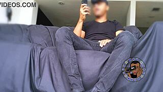 BTS Akira sucks and teases with her pussy until huge load on ass!