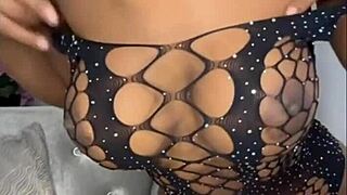 emo colombian young 18+ uses dildo on her natural tits and big ass