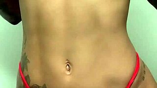 very sexy lingerie cream on my body and masturbation with dildo anal plug