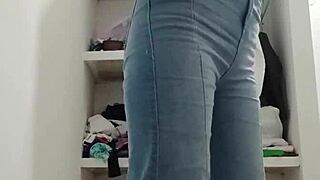 hot teen strips naked, teacher watches her dripping pussy 😍