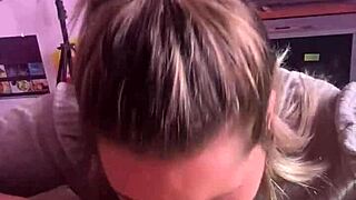 Beautiful day for blonde slut blowjob with happy ending?