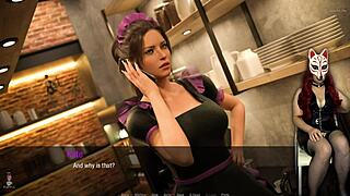 Kate 27 in cosplay costume with big tits teasing in public