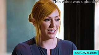 Lauren Phillips explains nuru massage to client David Lee in a casual chat