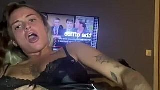 teen goth whore fucks her tight little pussy with big tits bouncing