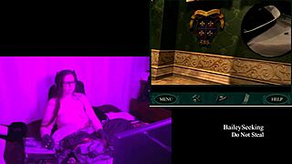 playing through blackmoor manor with naked brunette big tits