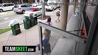 Exotic asian Luna Lux caught stealing in shop