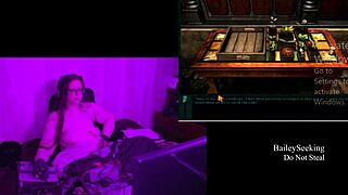 playing through blackmoor manor with naked brunette big tits
