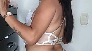 A beautiful Colombian latina seduces her friend in a homemade video.