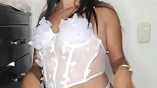 A beautiful Colombian latina seduces her friend in a homemade video.