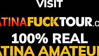 Hot real Colombian Barbie uses TikTok pillow hack for pussy railing from behind.