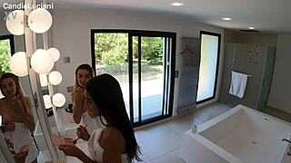 hot threesome with alba lala deepthroating