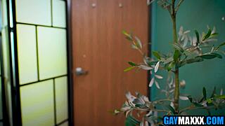 Oiled hunk receives sensual massage leading to hardcore gay fucking with monster cock