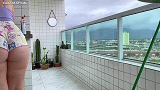 i watch my latina neighbor clean in shorts what a delight