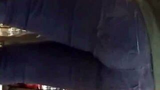 Candid hidden teen ass captured in video