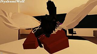 A beautiful ebony girl empties balls with her big black cock.