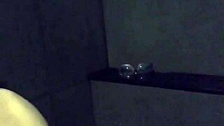 asian wife, are you a slut masturbating with dildo in gym shower?