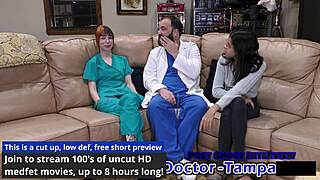 Dr. Tampa examines Ditria Rose's first gyno visit