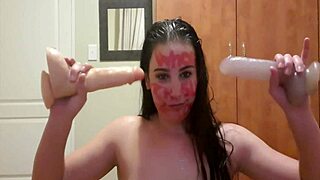 Self-punishing with pissing, slapping, gagging, and dirty talk 😈