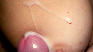 Milf Compilation of Cum on Tits, Watching Me Cum Too