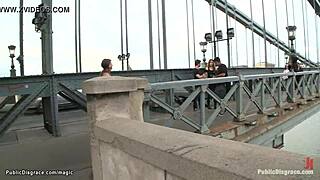Busty Czech Babe Bound and Punished with Hardcore Humiliation in Public Outdoor Bondage
