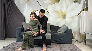 I had an oiled fuck with my big ass friend on the couch