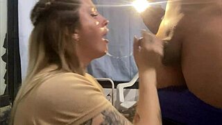 Latina sucks technician's dick for payment 😏