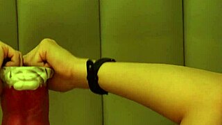 Giant wolf roughly invades male student's mouth with tongue