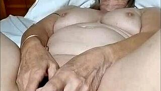 Housewife experiences orgasm with new homemade toy in first play session.