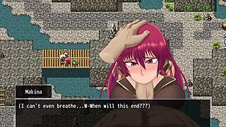 Fallen Makina Tied Up, Using Her Throat and Pussy for Dogeza to Convince Bandit Leader Bardo for Massive Facial