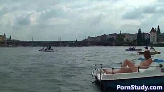 i'm riding the waterbike naked in public