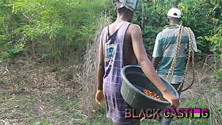 desi melanie teen 18+ gets missionary blowjob and doggystyle fuck in african palmfruit farm