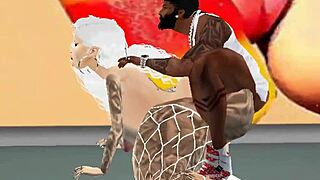 horny slut barbie city takes ghetto pornstar agent's cock in her holes